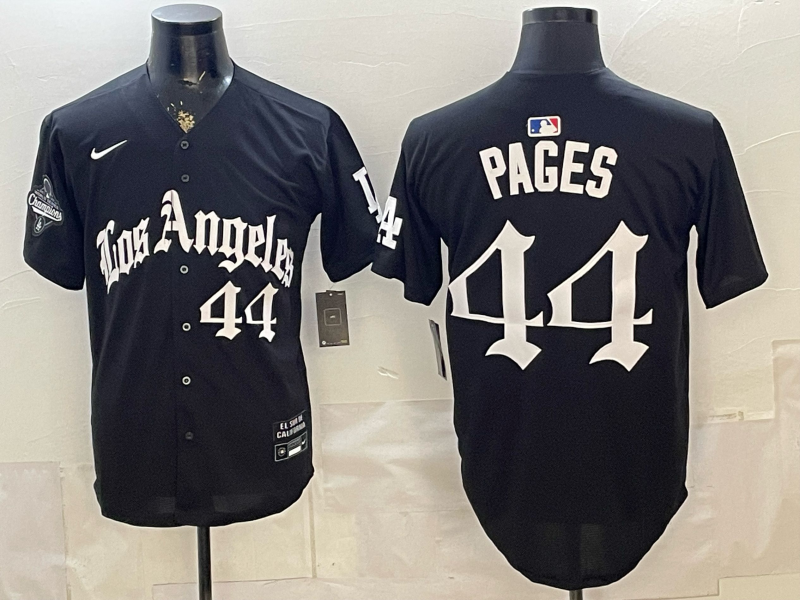 Men Los Angeles Dodgers #44 Pages black Game 2026 Nike MLB Jersey 052107